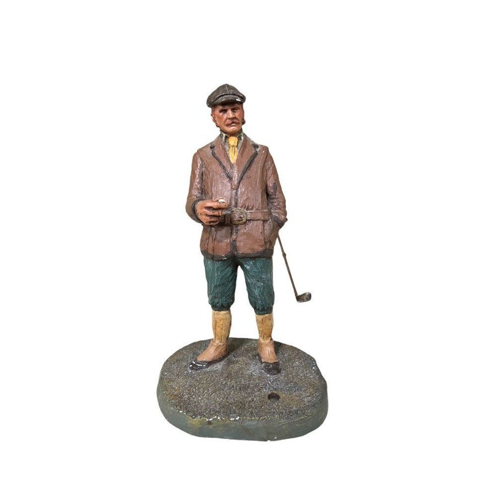 Michael Garman Hand Painted Bogie Figurine Golfer Sculpture 1930's 1940's Theme